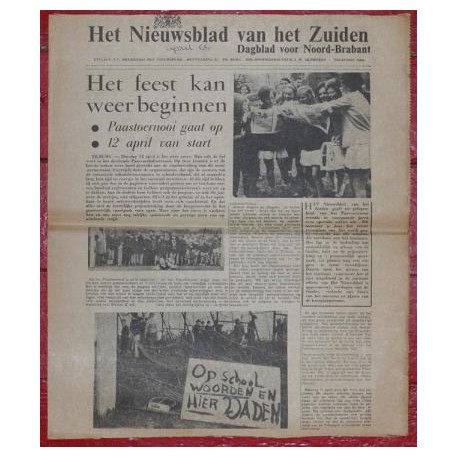 Nieuwsblad Tilburg Krant Paasvoetbal 1966
