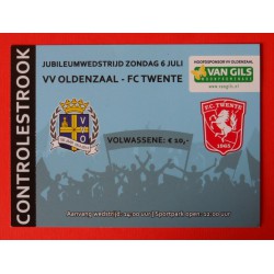 Wedstrijdkaartje Oldenzaal-Twente